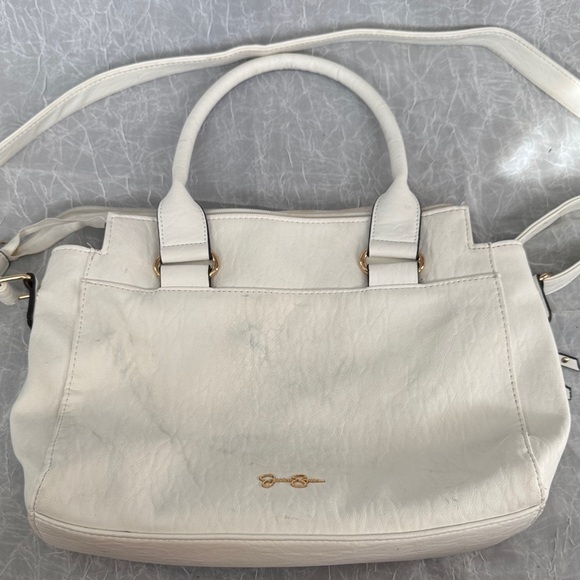 Jessica Simpson White Satchel with Gold Accents - Picture 4 of 6